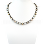 Antique Silver | Ivory Cream | 8.5mm Crystal Jewelry Necklace