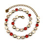 Antique Brass | Antique Red | 8.5mm Crystal Jewelry