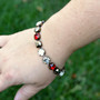 Antique Brass | Antique Red | 8.5mm Crystal Jewelry Bracelet