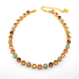 Gold | Cozy Chic | 8.5mm Crystal Jewelry Necklace