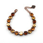 Antique Copper | Autumn Browns| 8.5mm Crystal Jewelry  Bracelet