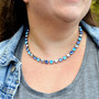 Antique Silver | Electric Sapphire | 8.5mm Crystal Jewelry Necklace Antique Silver | Electric Sapphire | 8.5mm Crystal Jewelry Necklace