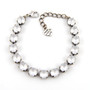 Antique Silver | Electric White Ignite | 8.5mm Crystal Jewelry Bracelet Antique Silver | Electric White Ignite | 8.5mm Crystal Jewelry Bracelet