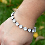 Antique Silver | Electric White Ignite | 8.5mm Crystal Jewelry Bracelet Antique Silver | Electric White Ignite | 8.5mm Crystal Jewelry Bracelet