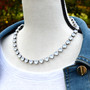 Antique Silver | Electric White Ignite | 8.5mm Crystal Jewelry Necklace Antique Silver | Electric White Ignite | 8.5mm Crystal Jewelry Necklace