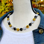 Antique Silver | Renegade | 3/4 Length | 12mm Crystal Necklace Antique Silver | Renegade | 3/4 Length | 12mm Crystal Necklace