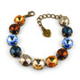 Antique Brass | Autumn Blues | 12mm Crystal Jewelry Bracelet Antique Brass | Autumn Blues | 12mm Crystal Jewelry Bracelet