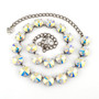Antique Silver | Aurora Borealis | 12mm Crystal Jewelry Antique Silver | Aurora Borealis | 12mm Crystal Jewelry