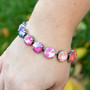 Antique Silver | Painted Skies | 12mm Crystal Bracelet Antique Silver | Painted Skies | 12mm Crystal Bracelet