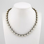 Antique Brass | White Opal | 8.5mm Crystal Necklace