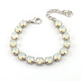 Rhodium | White Opal | 8.5mm Crystal Bracelet