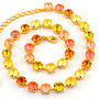 Gold | Tequila Sunrise | 8.5mm Crystal Jewelry