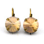 Antique Brass | Bronze | 12mm Crystal Earrings