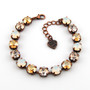 Antique Copper | Copper Shadow | 8.5mm Crystal Bracelet