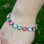 Antique Silver | Turquoise Glow | 8.5mm Bracelet