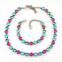 Antique Silver | Turquoise Glow | 8.5mm Necklace & Bracelet