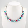 Antique Silver | Turquoise Glow | Half Length| 12mm Necklace