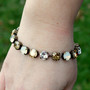 Antique Brass | Candlelight | 8.5mm Crystal Bracelet