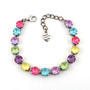 Antique Silver | Confetti | 8.5mm Crystal Bracelet