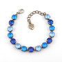 Antique Silver | Blue Spark | 8.5mm Crystal Bracelet