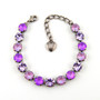 Antique Silver | Violet Vibes | 8.5mm Crystal Bracelet