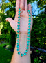Shiny Silver | Caribbean Green | 8.5mm Crystal Jewelry Necklace