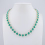 Shiny Silver | Caribbean Green | 8.5mm Crystal Jewelry Necklace