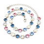 Rhodium | Denim Sparkle | 8.5mm Crystal Necklace