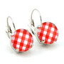 Cherry Picnic | Rhodium | 12mm Drop Earrings
