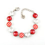 Rhodium | Cherry Picnic | 12mm Crystal Bracelet
