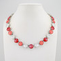 Rhodium | Cherry Picnic | 12mm 3/4 Length Crystal Necklace