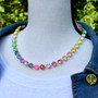 Gold | Pastel Glam | 8.5mm Crystal Jewelry Necklace