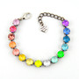 Antique Silver | Pastel Glam | 8.5mm Crystal Jewelry Bracelet