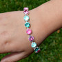 Shiny Silver | Refreshing Mint | 8.5mm Crystal Jewelry Bracelet
