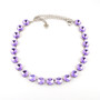 Rhodium | Violet | 12mm 3/4 Length Necklace