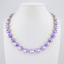 Rhodium | Violet | 12mm 3/4 Length Necklace