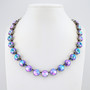 Antique Silver | Vitrail Light | 3/4 Length | 12mm Crystal Necklace