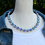 Antique Silver | Vitrail Light | 3/4 Length | 12mm Crystal Necklace