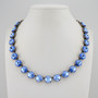 Antique Silver | Light Sapphire | 3/4 Length | 12mm Crystal Necklace