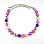Antique Silver | Stardust | 3/4 Length | 12mm Crystal Necklace