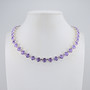 Shiny Silver | Violet | 8.5mm Crystal Necklace