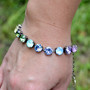 Antique Silver | Pastel Perfection | 8.5mm Crystal Jewelry Bracelet