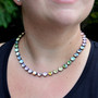 Antique Silver | Pastel Perfection | 8.5mm Crystal Necklace