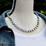 Antique Silver | Pastel Perfection | 8.5mm Crystal Jewelry Necklace