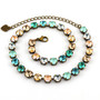 Antique Brass | Seafoam Shimmer | 8.5mm Crystal Jewelry
