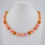 Gold | Blazing Hot | 3/4 Length | 12mm Crystal Jewelry Necklace