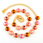 Gold | Blazing Hot | 12mm Crystal Jewelry Necklace