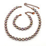 Antique Copper | Vitrail Light | 8.5mm Crystal Jewelry Necklace & Bracelet