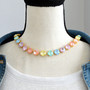 Gold | Pastel Prism | 3/4 Length | 12mm Crystal Necklace