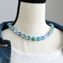 Shiny Silver | Tranquility | 3/4 Length | 12mm Crystal Necklace